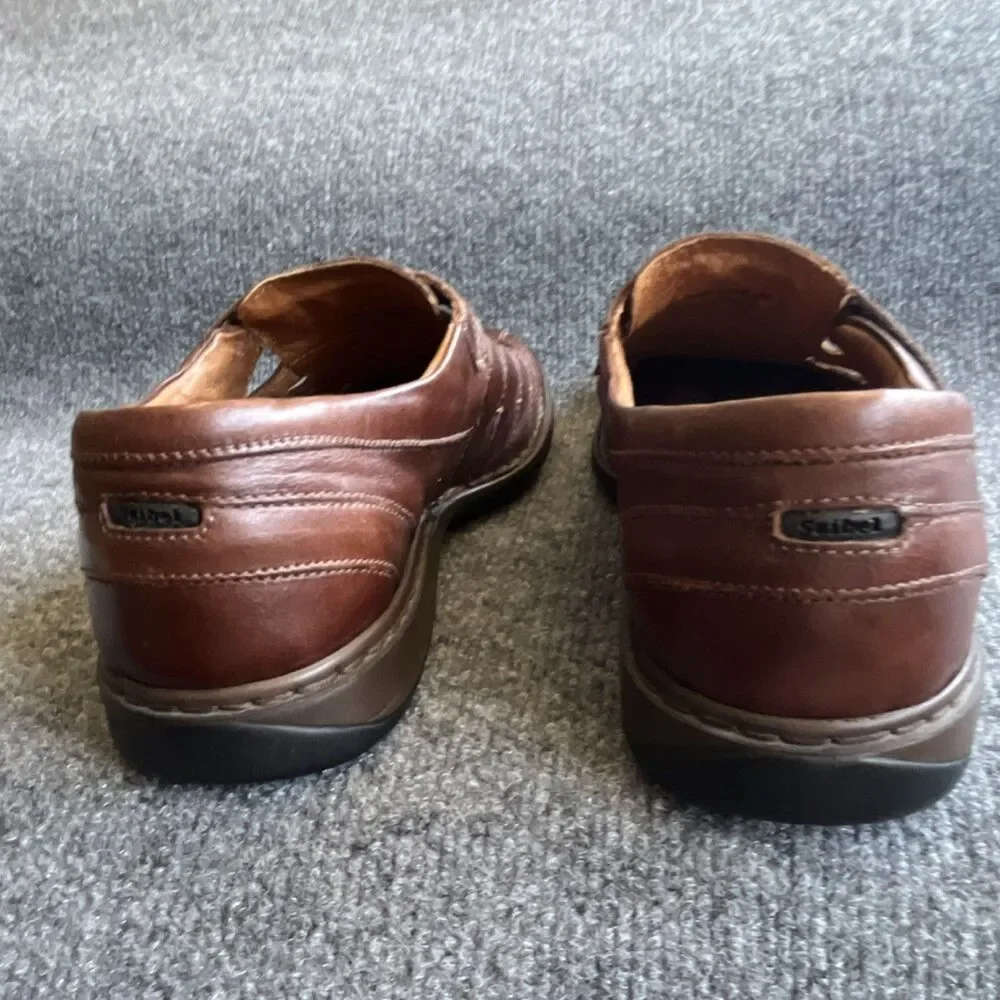 Josef Seibel Fisherman Sandal Loafer Men's Brown Woven Leather Comfort US 10.5